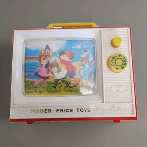 2009 Vintage Fisher Price Two Tune 2 Stories, Giant Screen Music Box TV See Pics